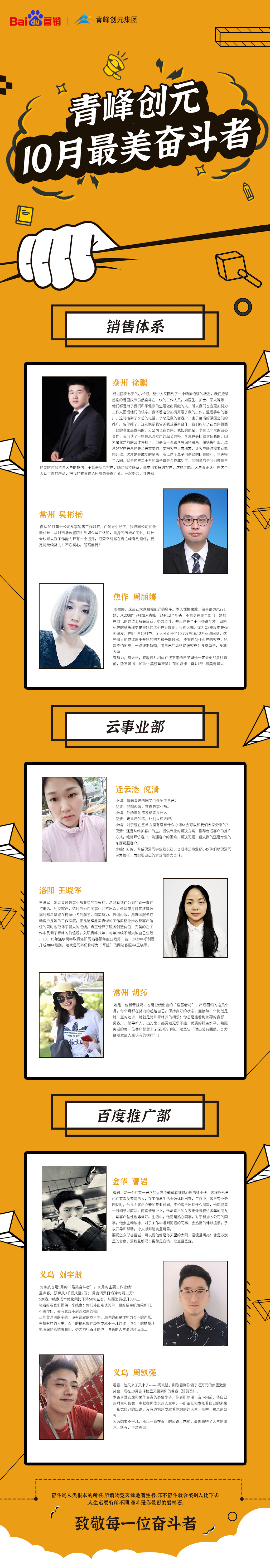 天行健，君子以自強(qiáng)不息——青峰創(chuàng)元集團(tuán)十月最美奮斗者